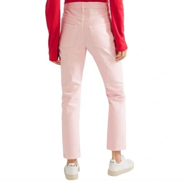 Isabel Marant Étoile Fliff Straight Leg Jeans Light Pink FR38 US6 - Picture 3 of 10